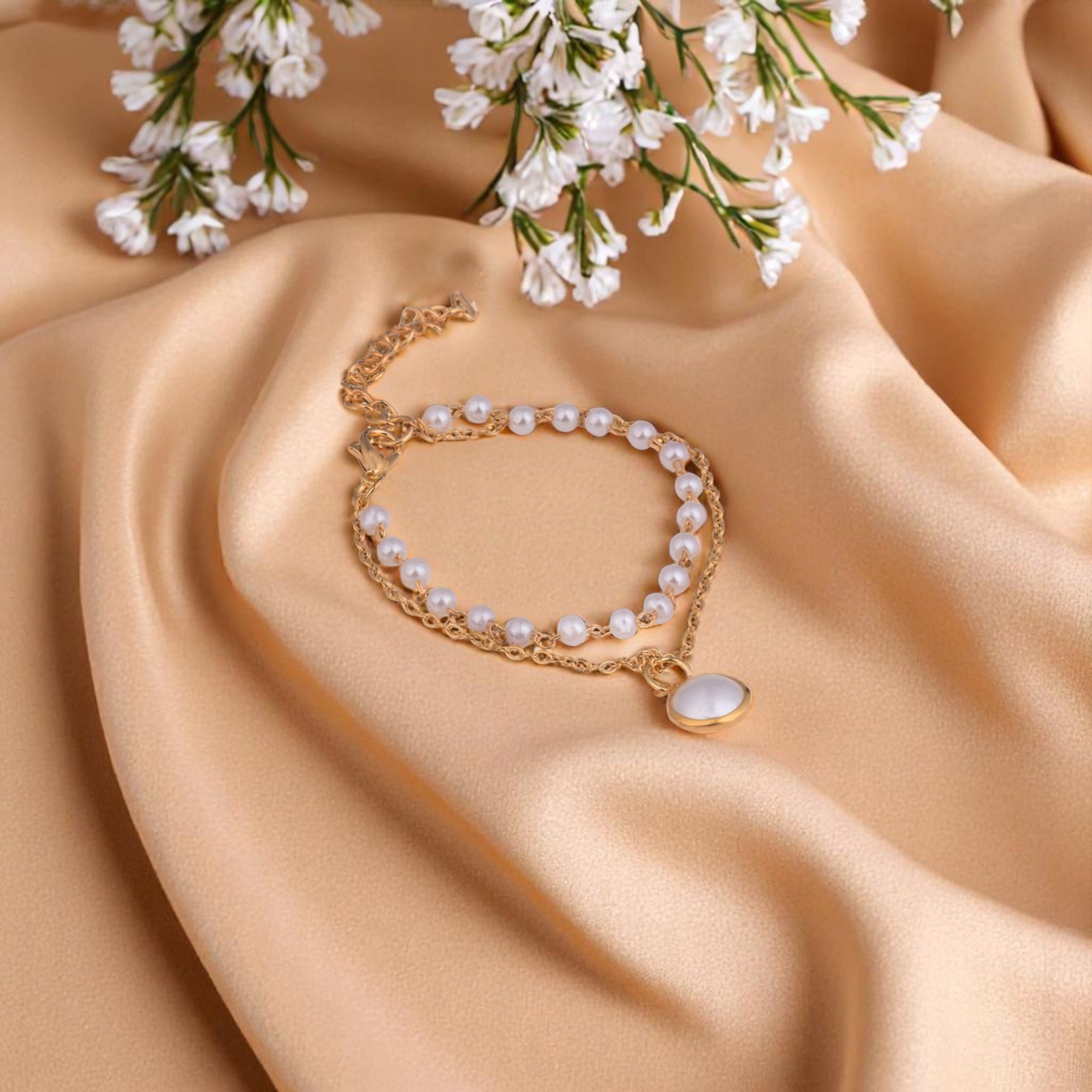 Golden Pearl Symphony- Bracelet