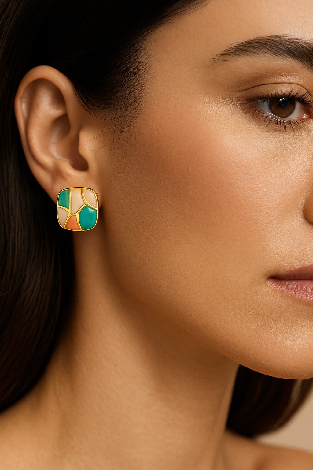 Mosaic Mirage Studs