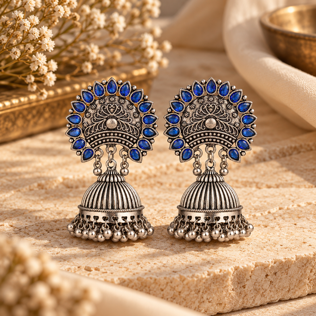 Indigo Royalty Earrings -blue