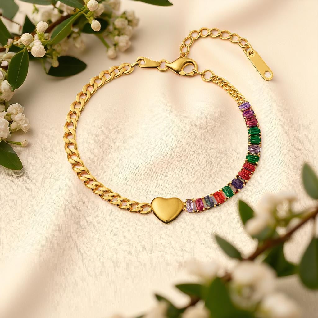 Spectrum Heart Bracelet