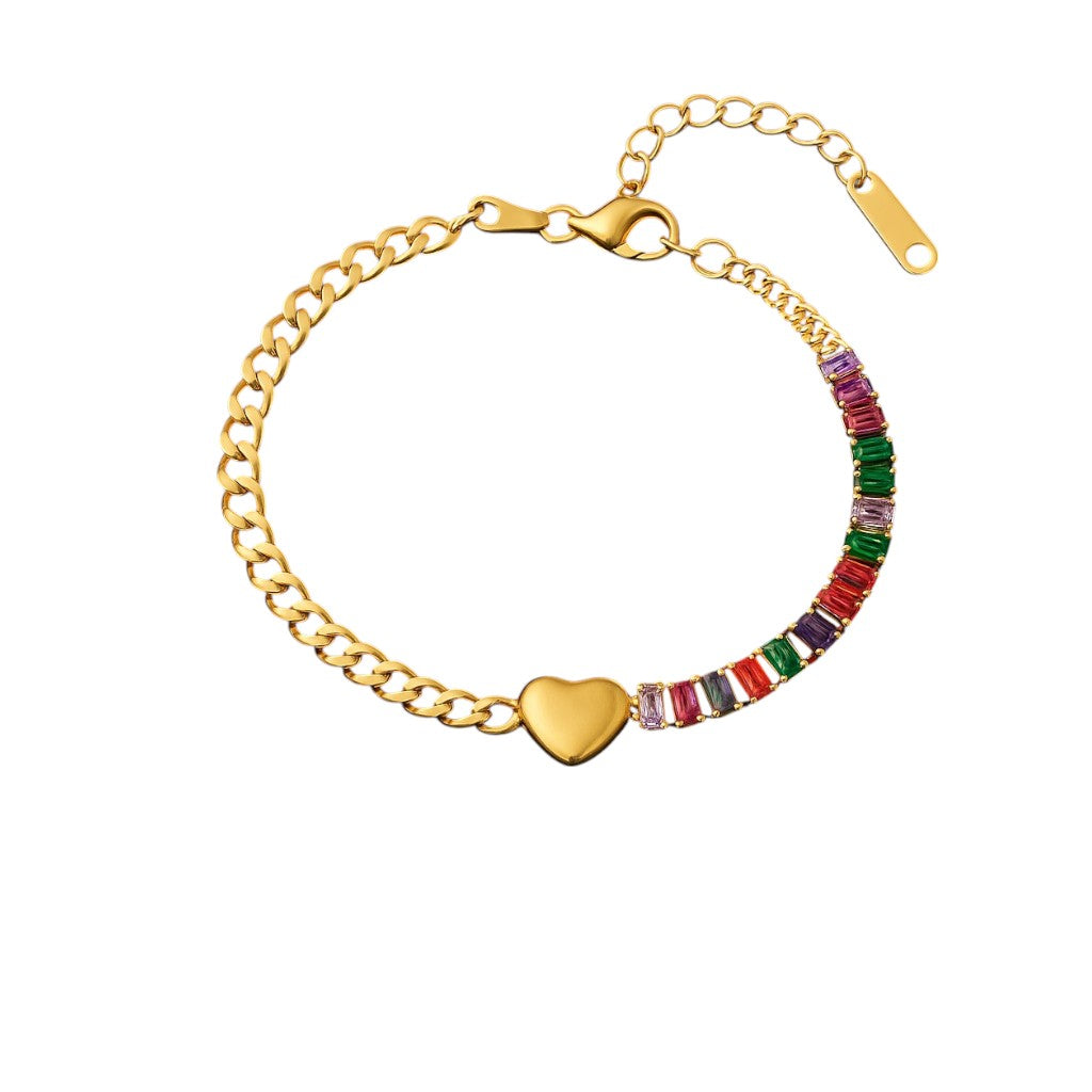 Spectrum Heart Bracelet