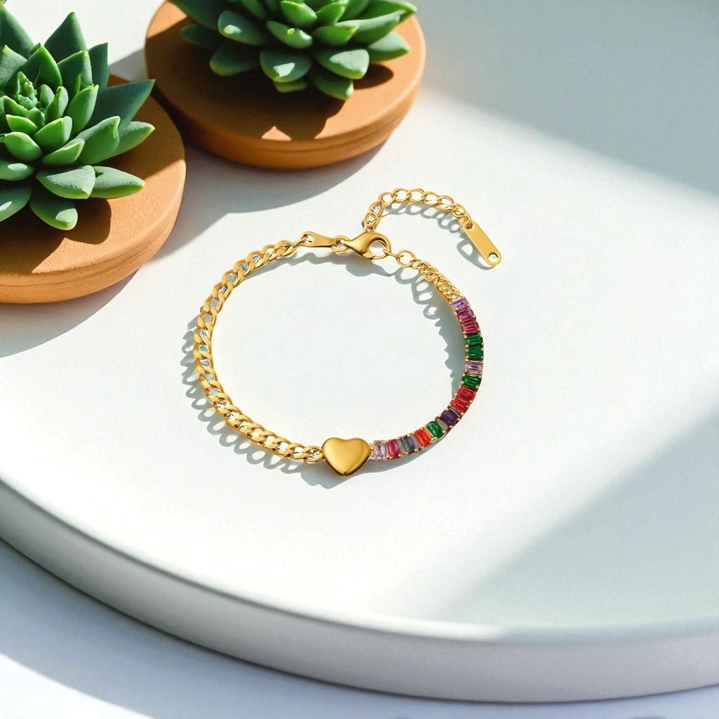 Spectrum Heart Bracelet