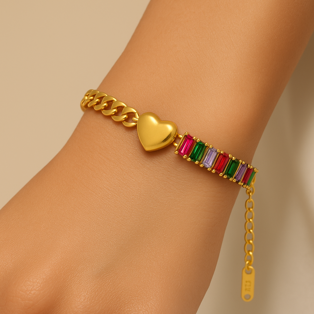 Spectrum Heart Bracelet
