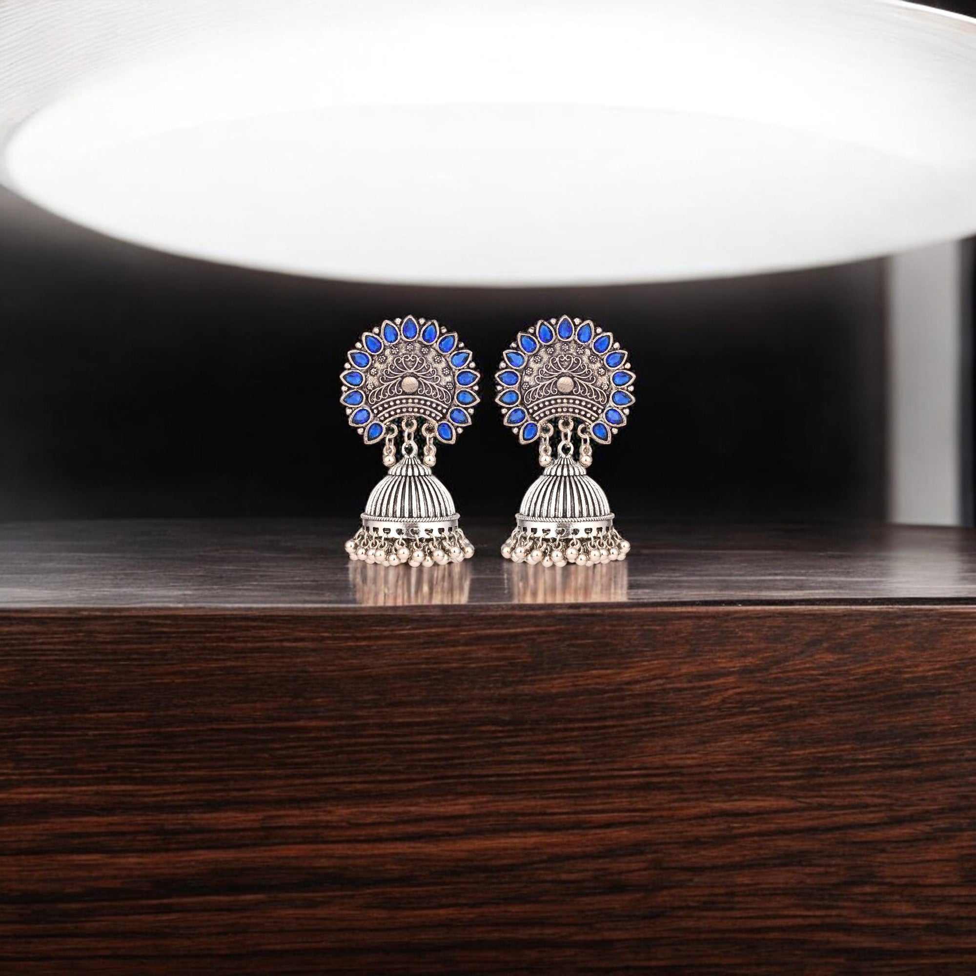 Indigo Royalty Earrings -blue