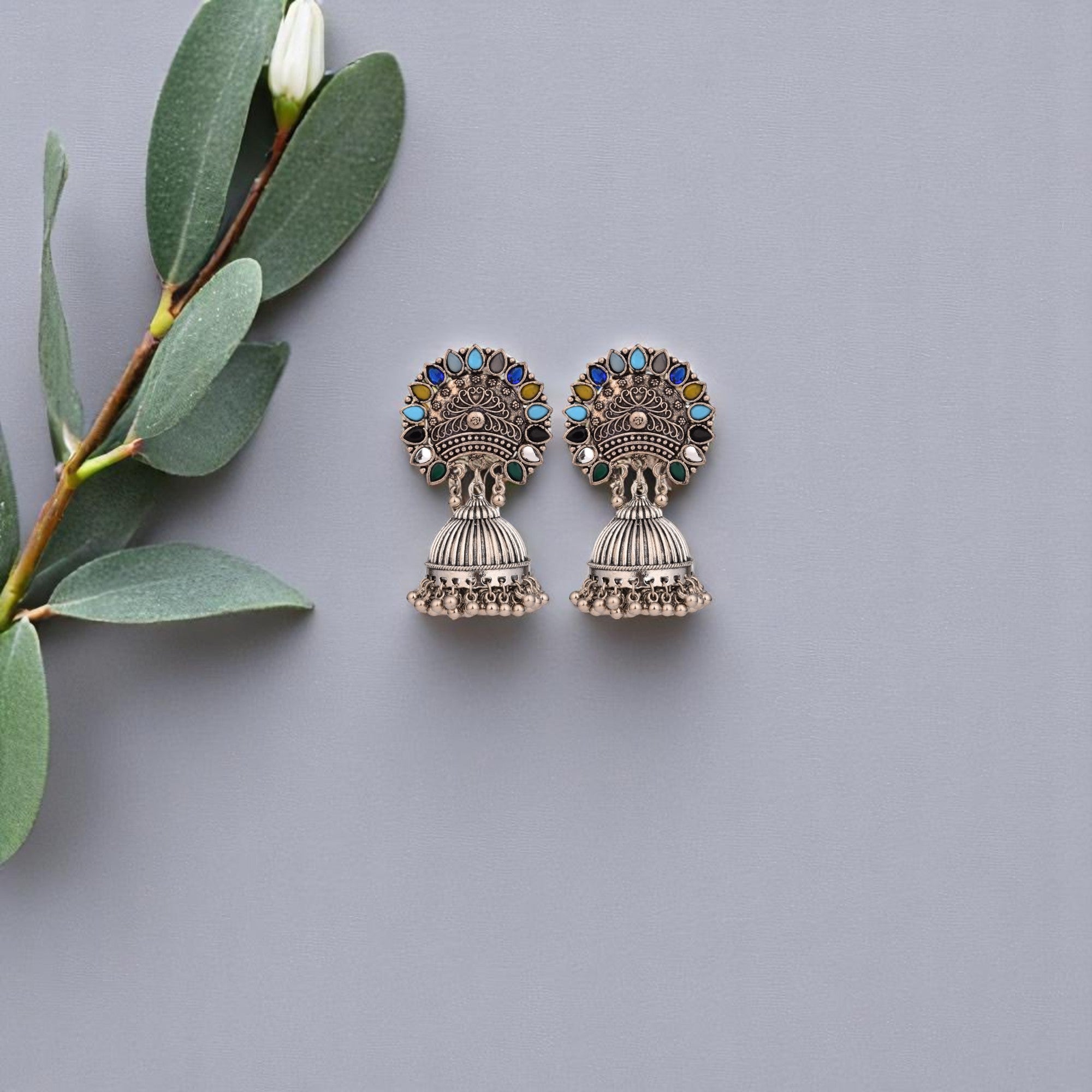 Indigo Royalty Earrings -multi