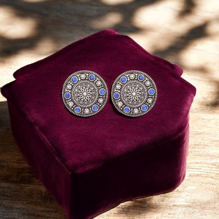 Ruby Radiance Studs- blue