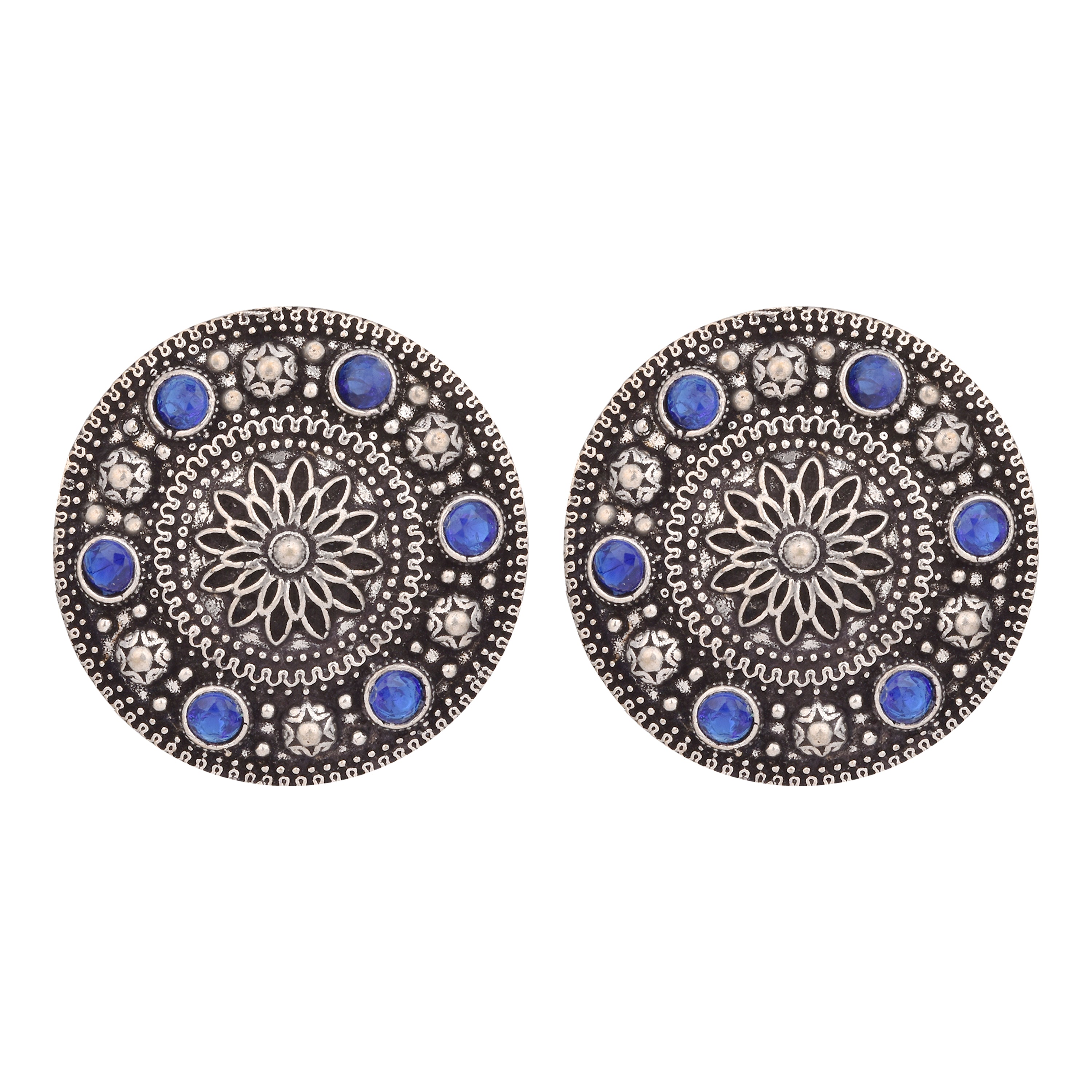 Ruby Radiance Studs- blue