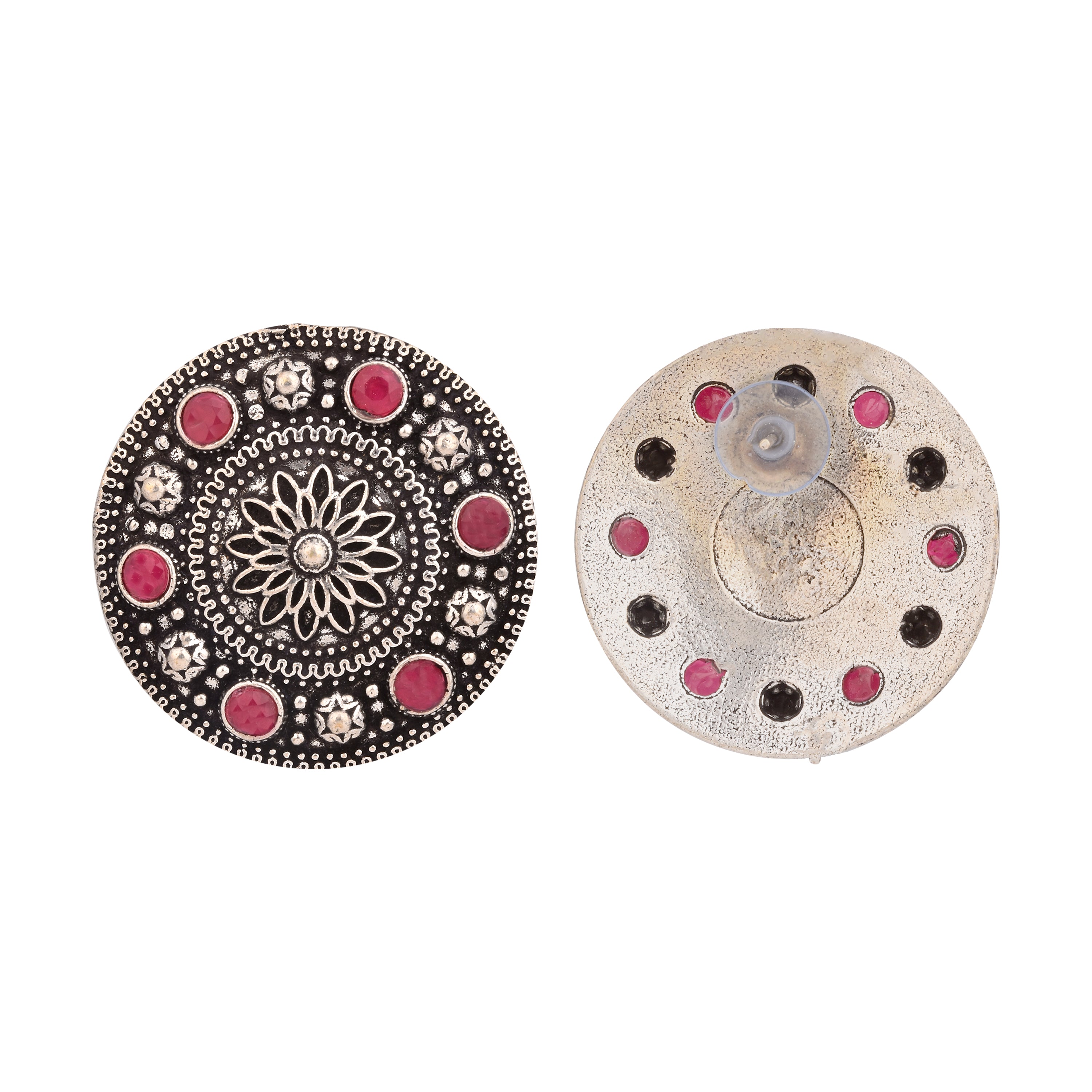 Ruby Radiance Studs- pink