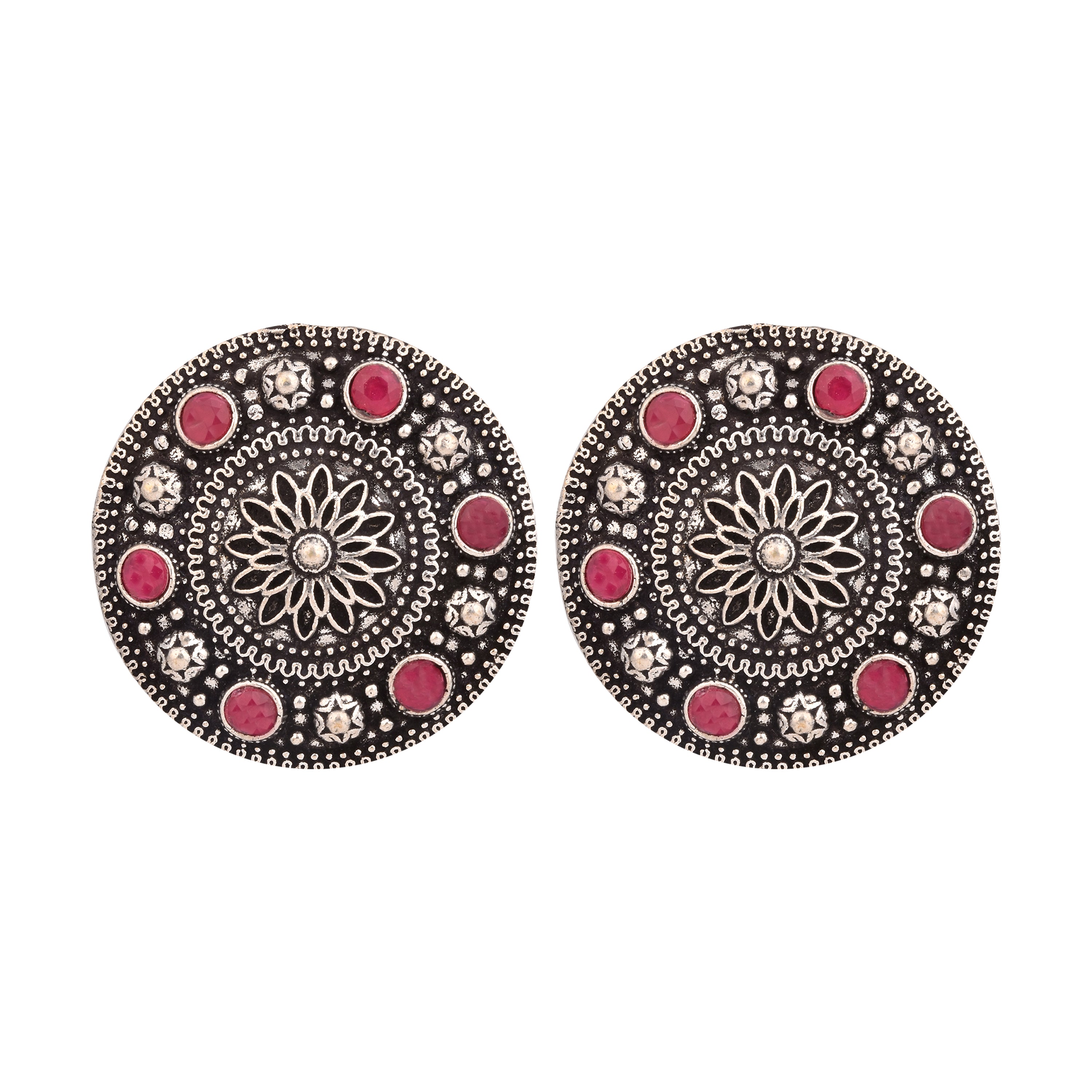 Ruby Radiance Studs- pink