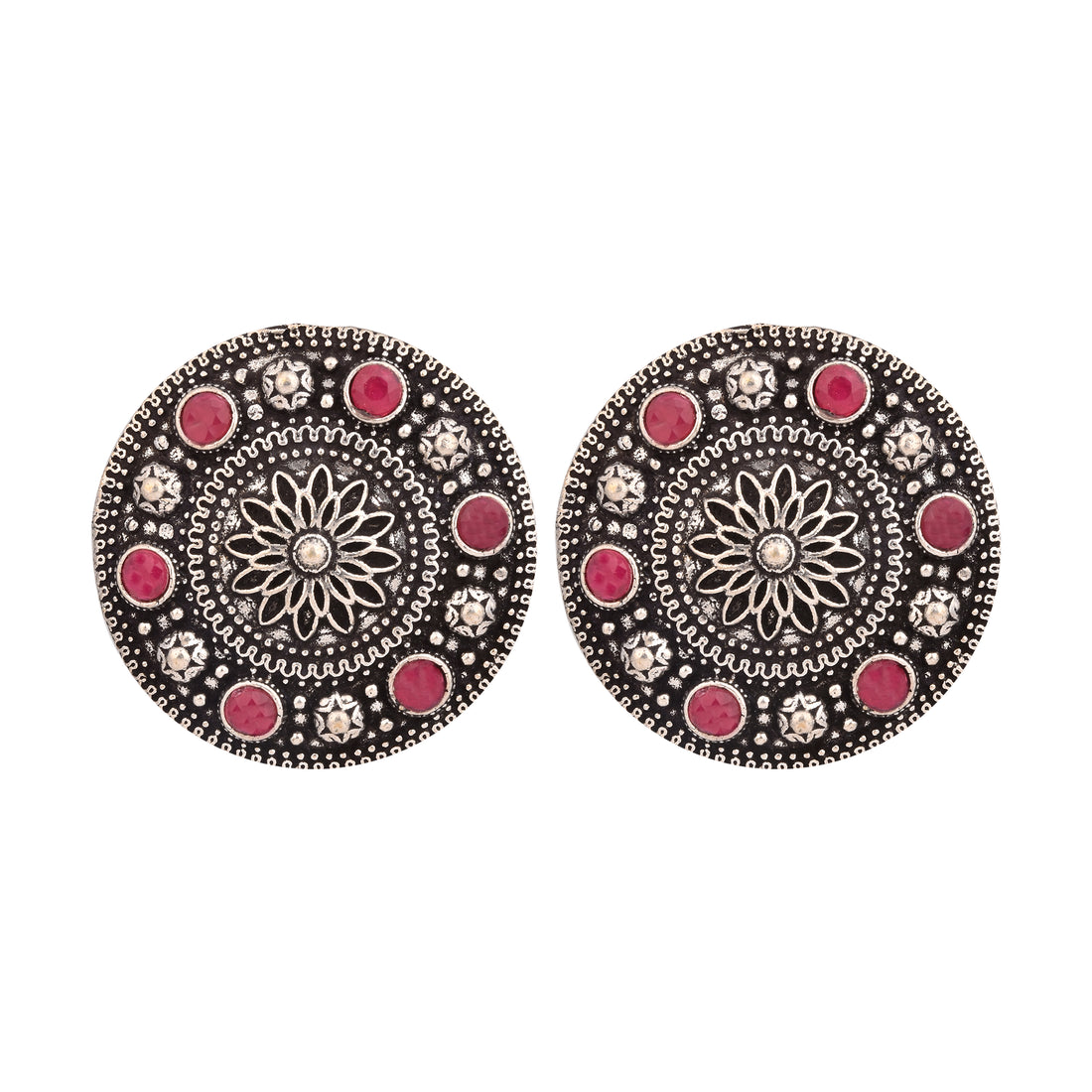 Ruby Radiance Studs- pink