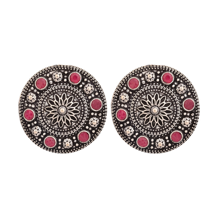 Ruby Radiance Studs- pink