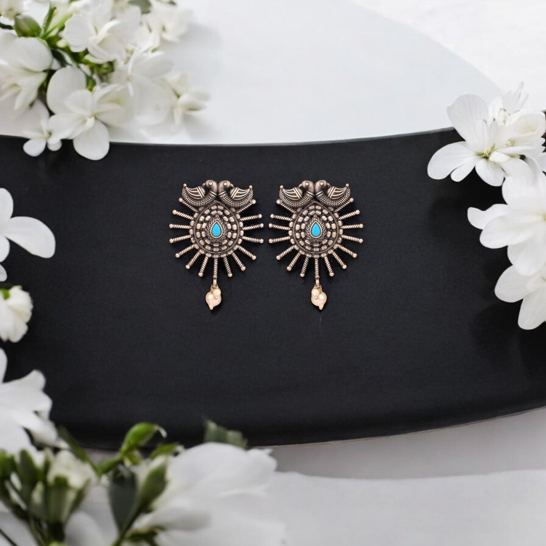 Azure Nest Earrings- turquoise