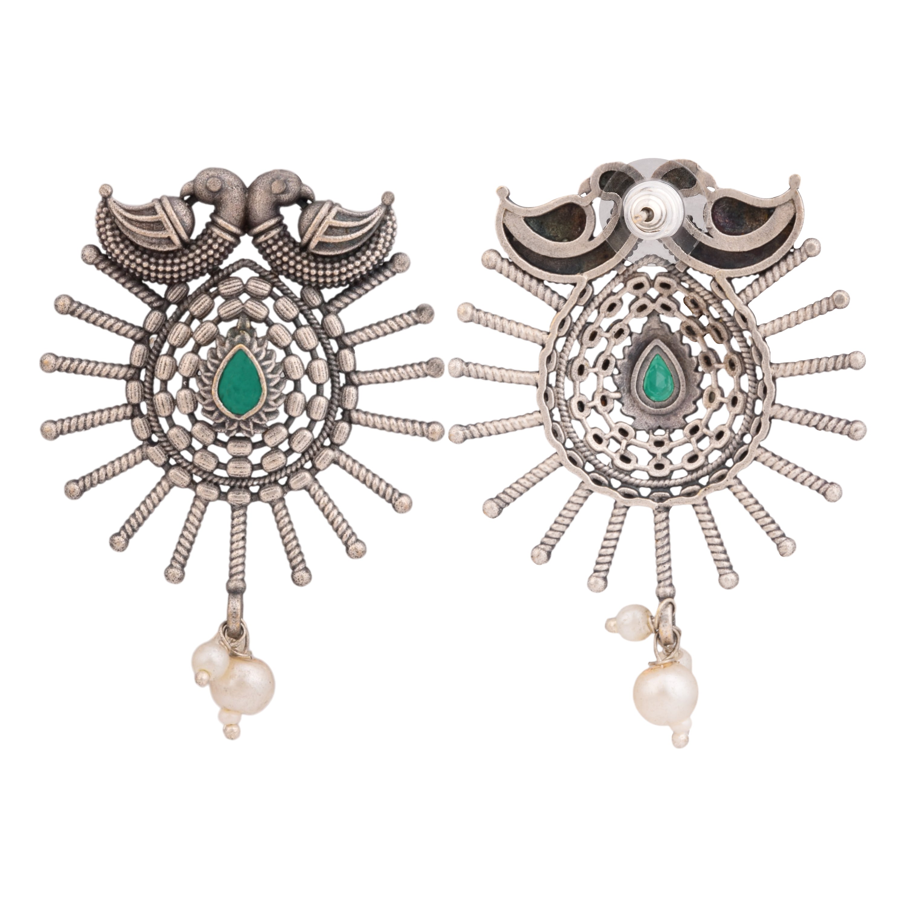 Azure Nest Earrings- green