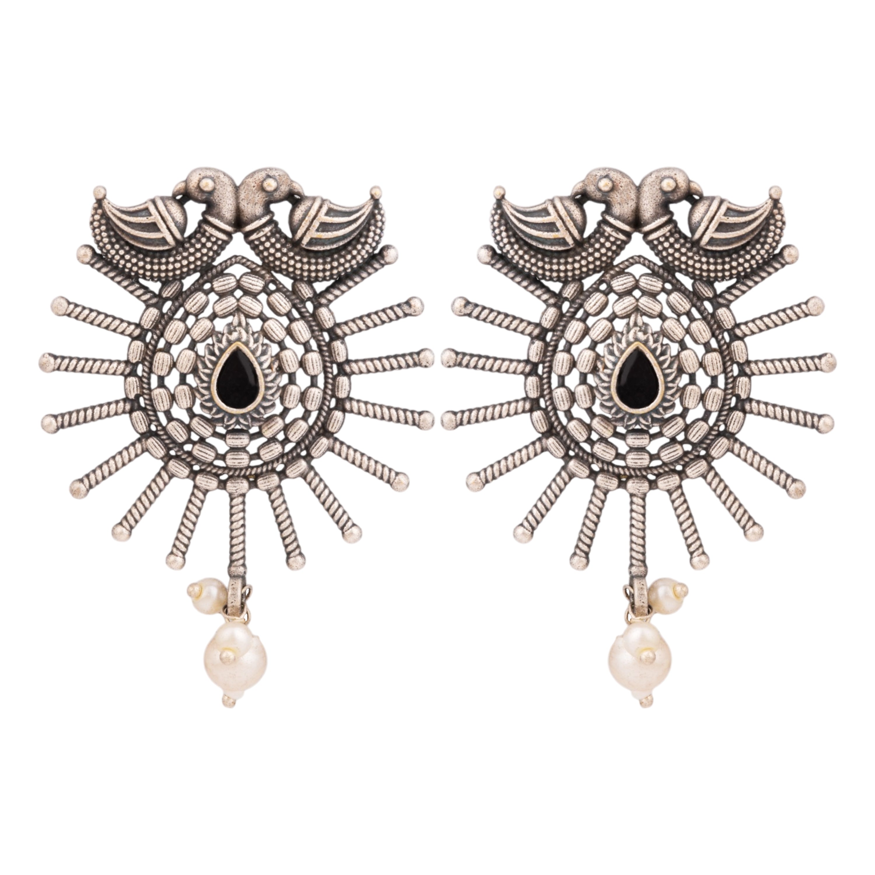 Azure Nest Earrings-black