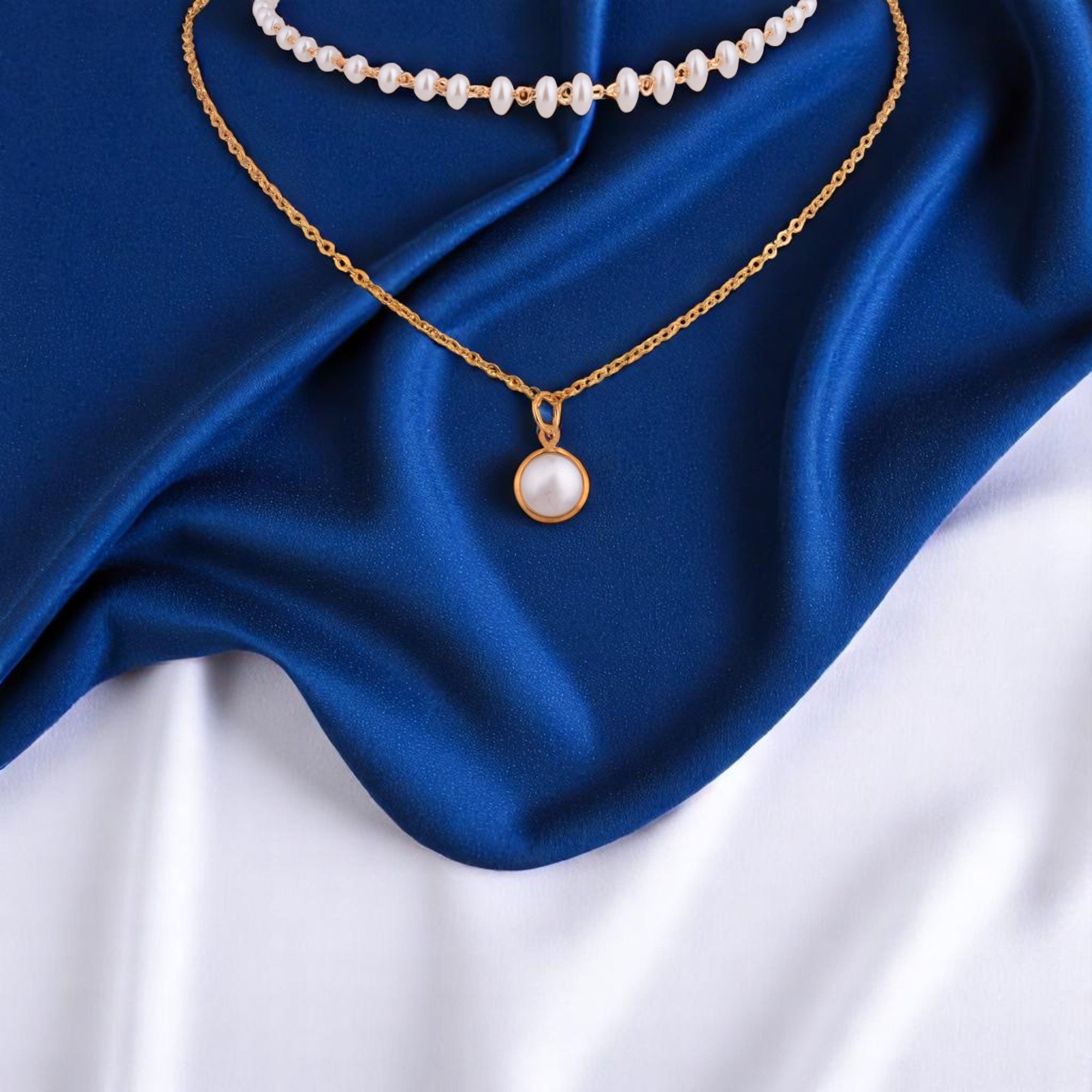 Golden Pearl Symphony- Necklace