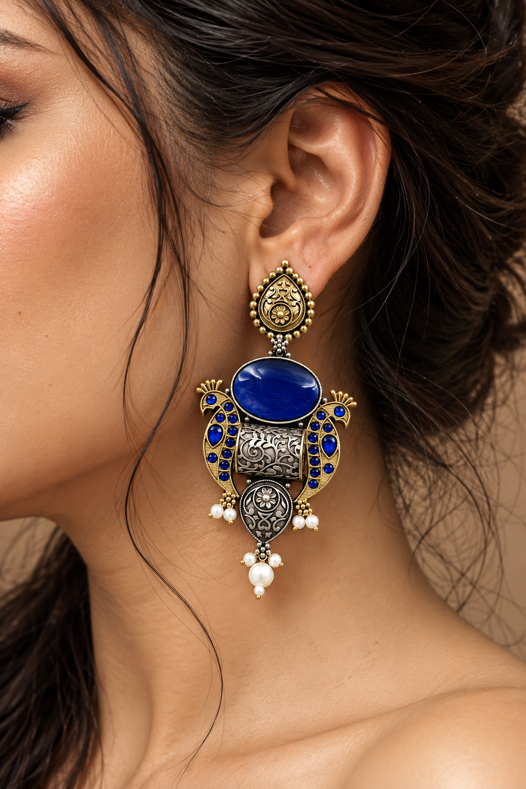 BAISA EARRINGS-BLUE