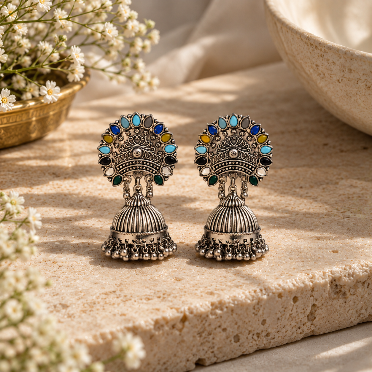 Indigo Royalty Earrings -multi