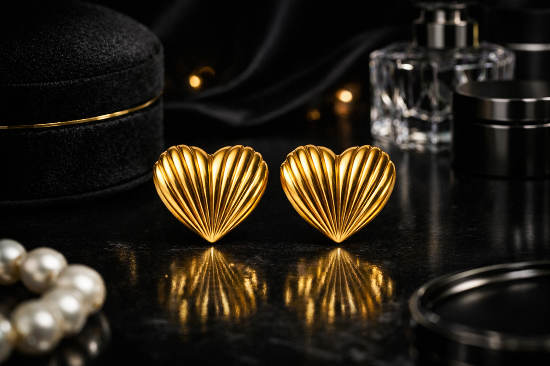 SHELL HEART EARRINGS