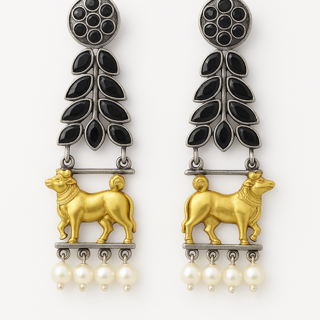 Kamadhenu Grace Earrings-black