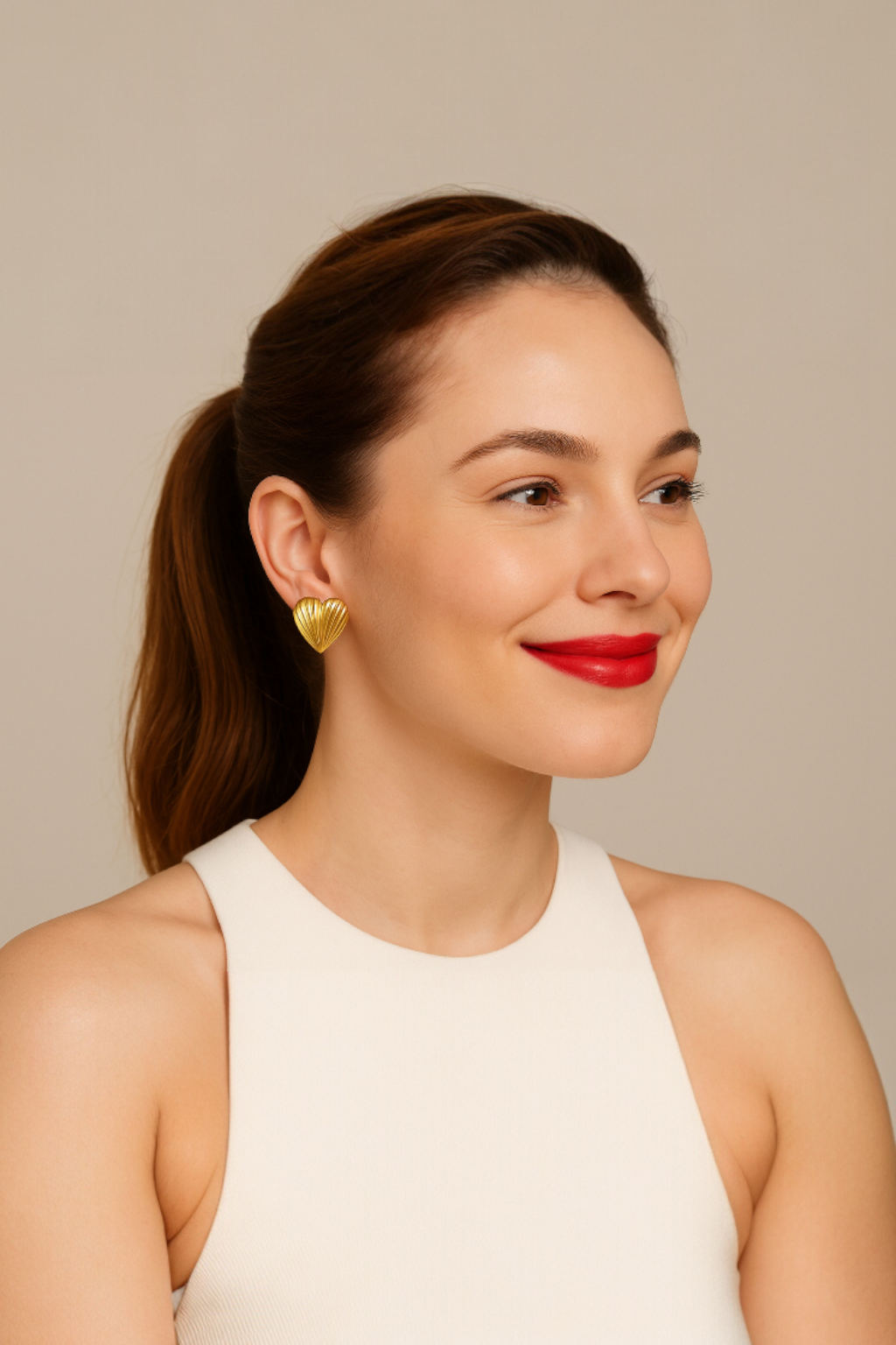 SHELL HEART EARRINGS